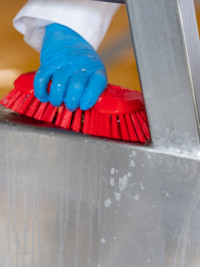 Щетка ручная XL Vikan (230мм, супер жесткий, красный)