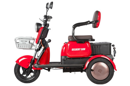 Трицикл электрический Rutrike Gelbert Sun (48/60V, 650W, зелено-белый) (0000271-3057)