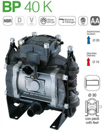 Мембранный насос Comet BP40 (15бар, 43.3л/мин, гладкий/шпонка)