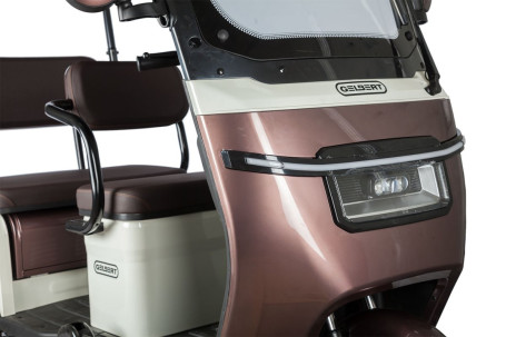 Трицикл электрический Rutrike Gelbert Sarin (48/60V, 1000W, коричнево-белый) (0000260-3054)