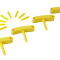 Крючок Vikan (желтый, 4шт)