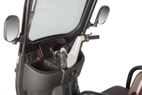 Трицикл электрический Rutrike Gelbert Sarin (48/60V, 1000W, серо-белый) (0000260-3055)