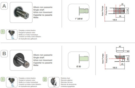 Мембранный насос Comet BP110 D (20 бар, 110 л/мин, ВОМ 1&quot;3/8)