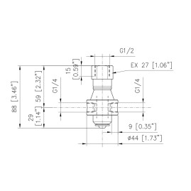 Вращающий держатель PA URF400 (390бар, 80л/мин, 1/2г-1/4г, 850об/мин)