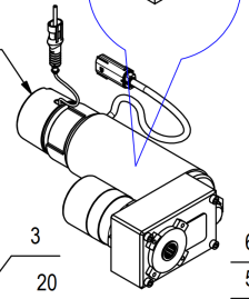 Привод движения в сборе с редуктором Comac 222454