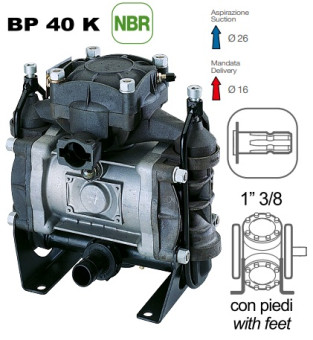 Мембранный насос Comet BP40 (15 бар, 43.3 л/мин, ВОМ 1"3/8)