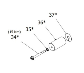 Комплект керамического  поршня HAWK XLT 25 мм