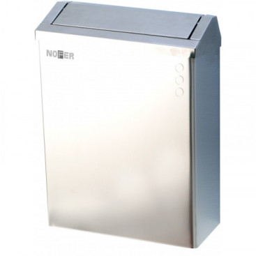 Контейнер для мусора Nofer настенный (23л, нерж., глянцевый)