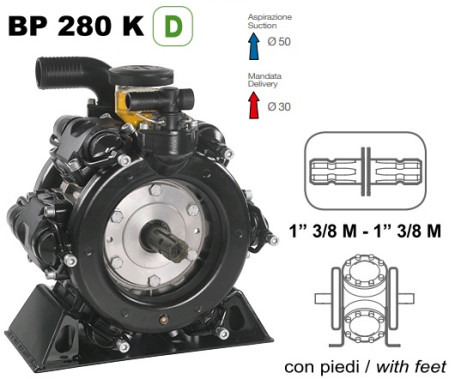 Мембранный насос Comet BP280 D (20 бар, 248 л/мин, ВОМ 1&quot;3/8)