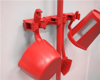 Гигиеничное настенное крепление Vikan (420мм, красный)