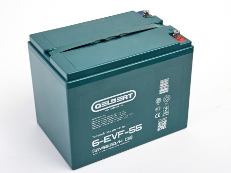 Тяговый аккумулятор Gelbert 6-EVF-55 (12В, 58,5Ач, AGM)
