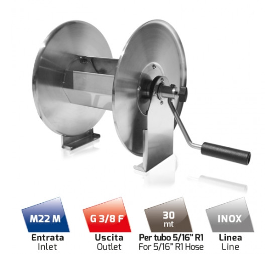 Катушка высокого давления MTM HRS40 (400бар, 30м, нерж)