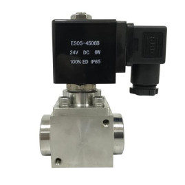 Клапан электромагнитный DN 10 (160бар, 3/8г-г, латунь, -24В) TITAN