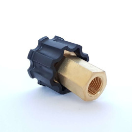 Переходник М22х1.5г-1/4"г (280бар, лат/пласт)