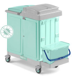Тележка TTS Magic BCS 750E (антибакт., закрытая, ящики, держ. мешка 150л)
