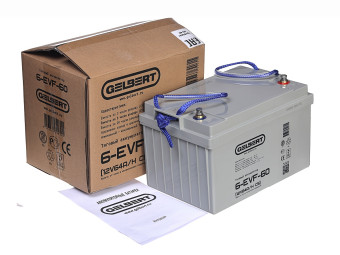 Тяговый аккумулятор Gelbert 6-EVF-60 (12В, 64Ач, AGM)