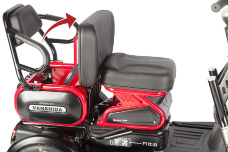 Трицикл электрический Wanshida HOT HATCH (60V, 650W, черно-синий) (0000288-3071)