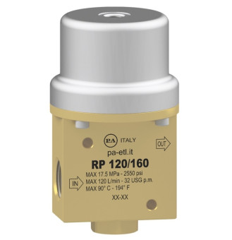 Клапан пневматический PA RP120/160 (160бар, 120л/мин, 3/4"г-3/4"г)