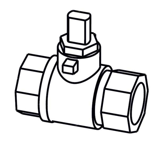 Кран шаровой Columbus 21033200 (3/8&quot;-D10)