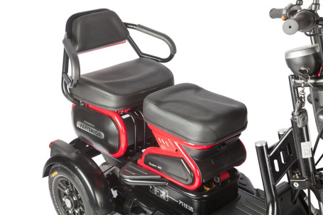 Трицикл электрический Wanshida HOT HATCH (60V, 650W, черно-белый) (0000288-3074)