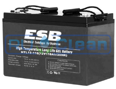 Тяговый аккумулятор ESB HTL12-110 (110Ач, 12В, Gel)