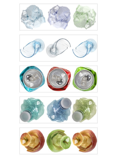 Набор наклеек TTS Verto для маркировки мусора (рис. стекло)