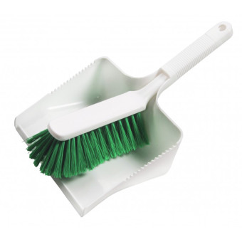 Набор щетка с совком Haug Bursten (ручной, для мусора, зеленый)