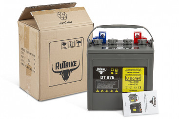 Тяговый аккумулятор RuTrike DT876 (8В, 120Ач, Wet)