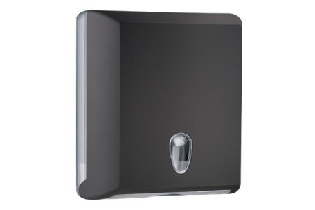 Диспенсер для бумажных полотенец Nofer BLACK (черный, пластик)