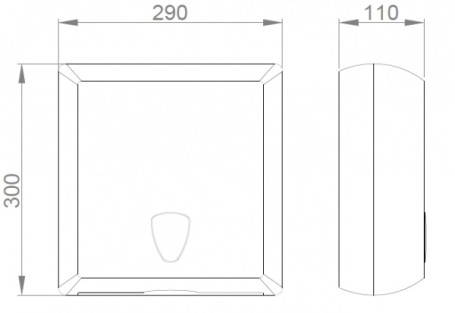 Диспенсер для бумажных полотенец Nofer BLACK (черный, пластик)
