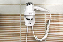 Фен настенный Nofer 02012.W (1800-2200Вт, белый, с розеткой)