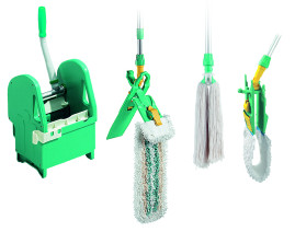 Тележка двухведерная TTS NICK 30 (с U-образной окрашенной ручкой и отжимом TEC)