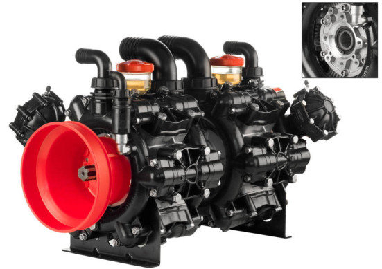 Мембранный насос AR 560 BP TWIN TOP C/F (BlueFlex, 20 бар, 543.2 л/мин, ВОМ 1&quot;⅜-полый вал 32 мм)