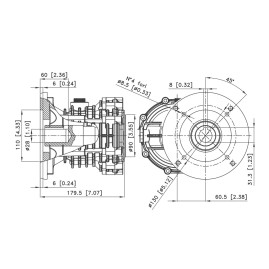 Редуктор Bertolini RE127 (VF) (1450-550о/мин)