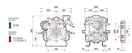Мембранный насос Comet IDS 1201 (50 бар, 121 л/мин, ВОМ 1&quot;⅜)