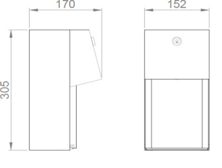 Диспенсер для туалетной бумаги Nofer domestics (2 рулона, сталь)