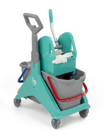 Тележка TTS NICKITA (2х15л, отжим TEC, ручка, зеленый)
