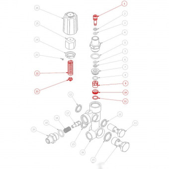 Ремкомплект уплотнений регулятора давления HAWK VBA
