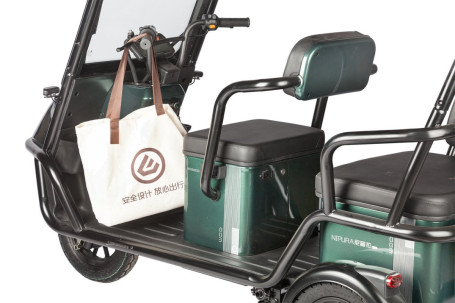 Трицикл электрический Wanshida NIPLA 500 (60V, 1000W, черно-белый) (0000296-3087)