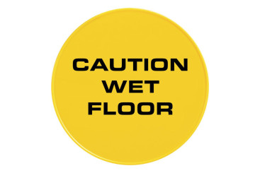 Табличка TTS (23см, мокрый пол, круглая, желтый)