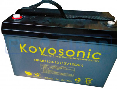 Тяговый аккумулятор Koyosonic NPMG120-12 (12В, 120А/ч)