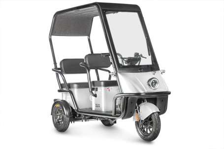 Трицикл электрический Wanshida NIPLA 500 60V 1000Вт (черно-белый) (025561-3087)