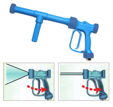 Пистолет пищевой с удлинителем PA RB65 (1/2&quot;г-рег.форс, 24бар, 60л/мин, синий)
