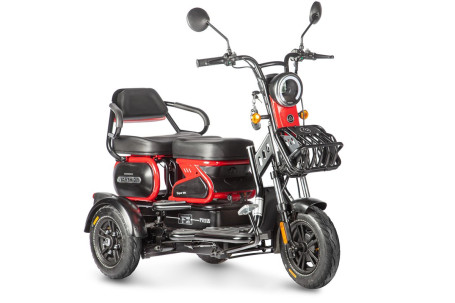 Трицикл электрический Wanshida HOT HATCH 60V 650Вт (черно-красный) (025547-3073)