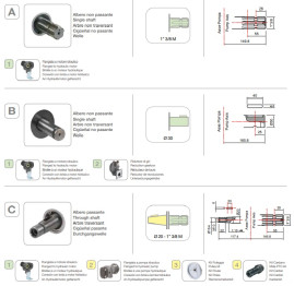 Мембранный насос Comet BP135 (20 бар, 124 л/мин, внешний вал 20 мм)