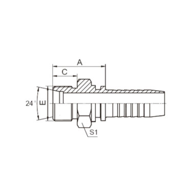 Фитинг высокого давления DKO-L (DN16, М26х1.5ш, оцинк) Robin