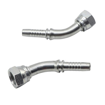 Фитинг высокого давления BSP (DN06, 1/4г, 45гр, оцинк) Robin