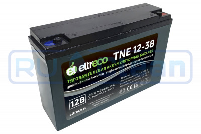 Тяговый аккумулятор Eltreco TNE12-38 (12V, 32.5A/h, AGM)