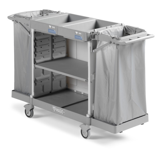 Тележка TTS Magic Hotel 890B (открытая, полки, 2 держ. мешка 120л)
