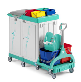 Тележка TTS Magic Line 370E (тележ. Nick, 4х4л, отжим TEC, держ. мешка 150л)